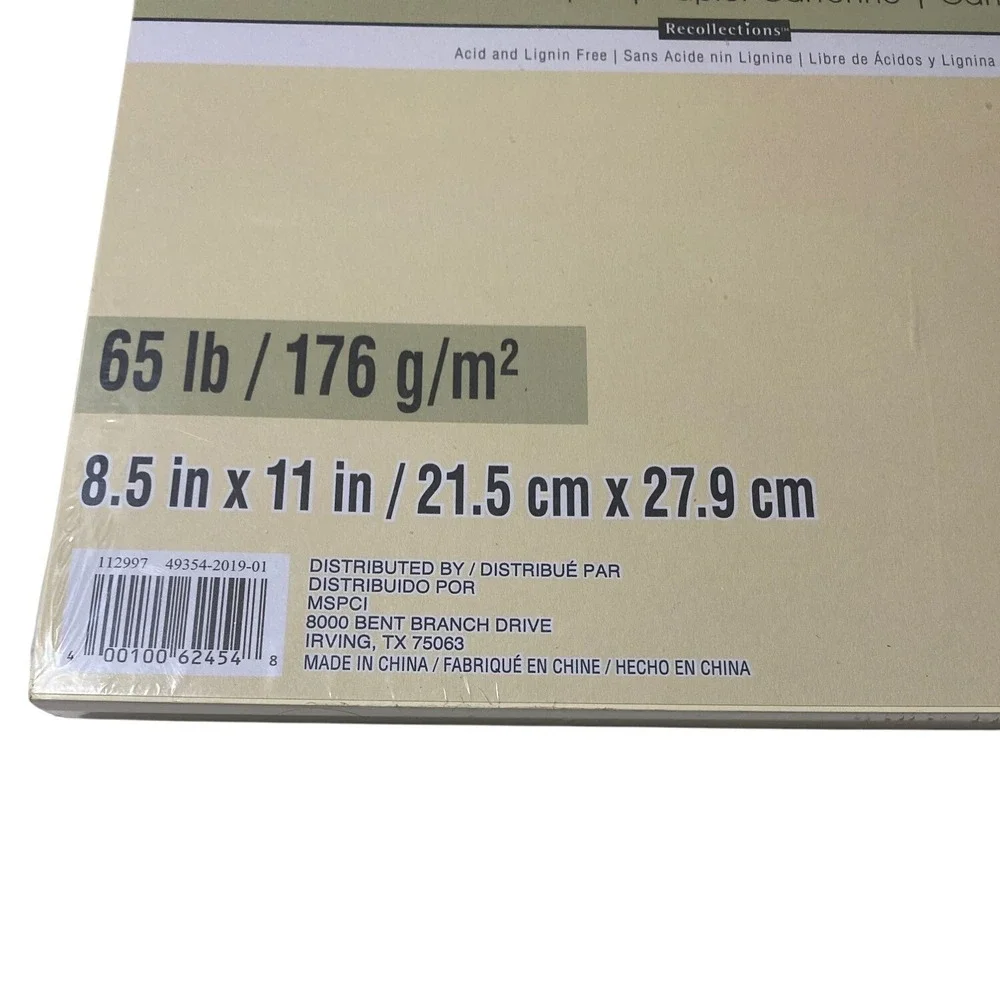 Recollections cream cardstock